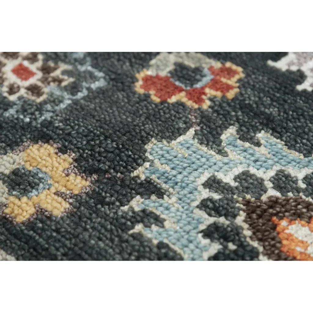 Cody Floral Charcoal Large Area Rugs For Living Room - LOOMLAN - LOOMLAN - Area Rugs