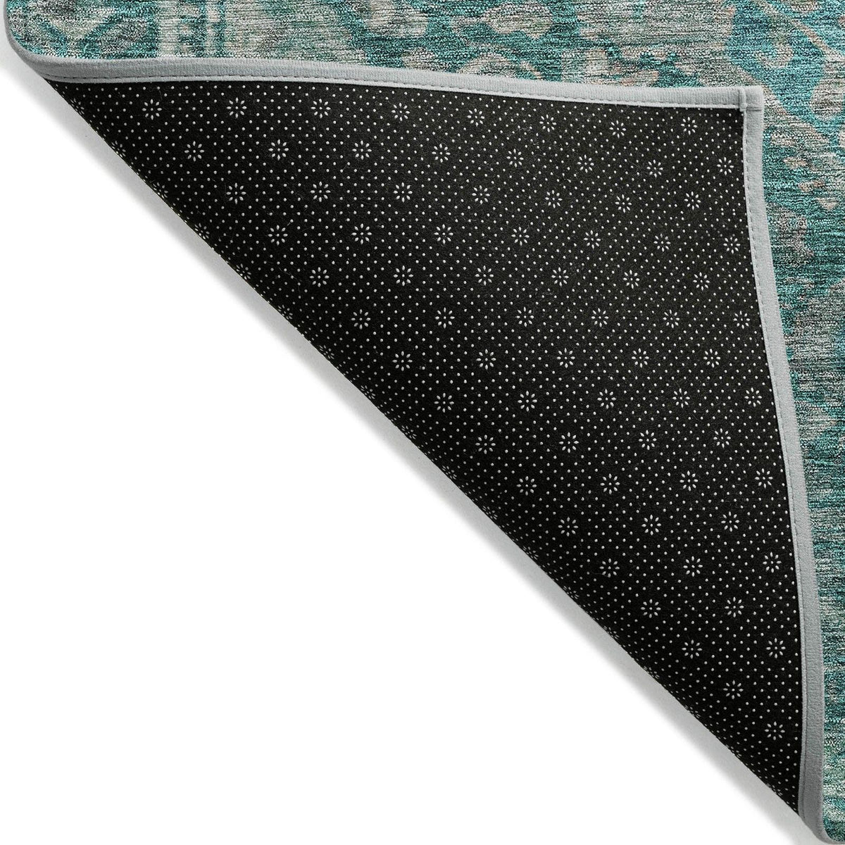 Kaelanor Teal Washable Indoor-Outdoor Rug