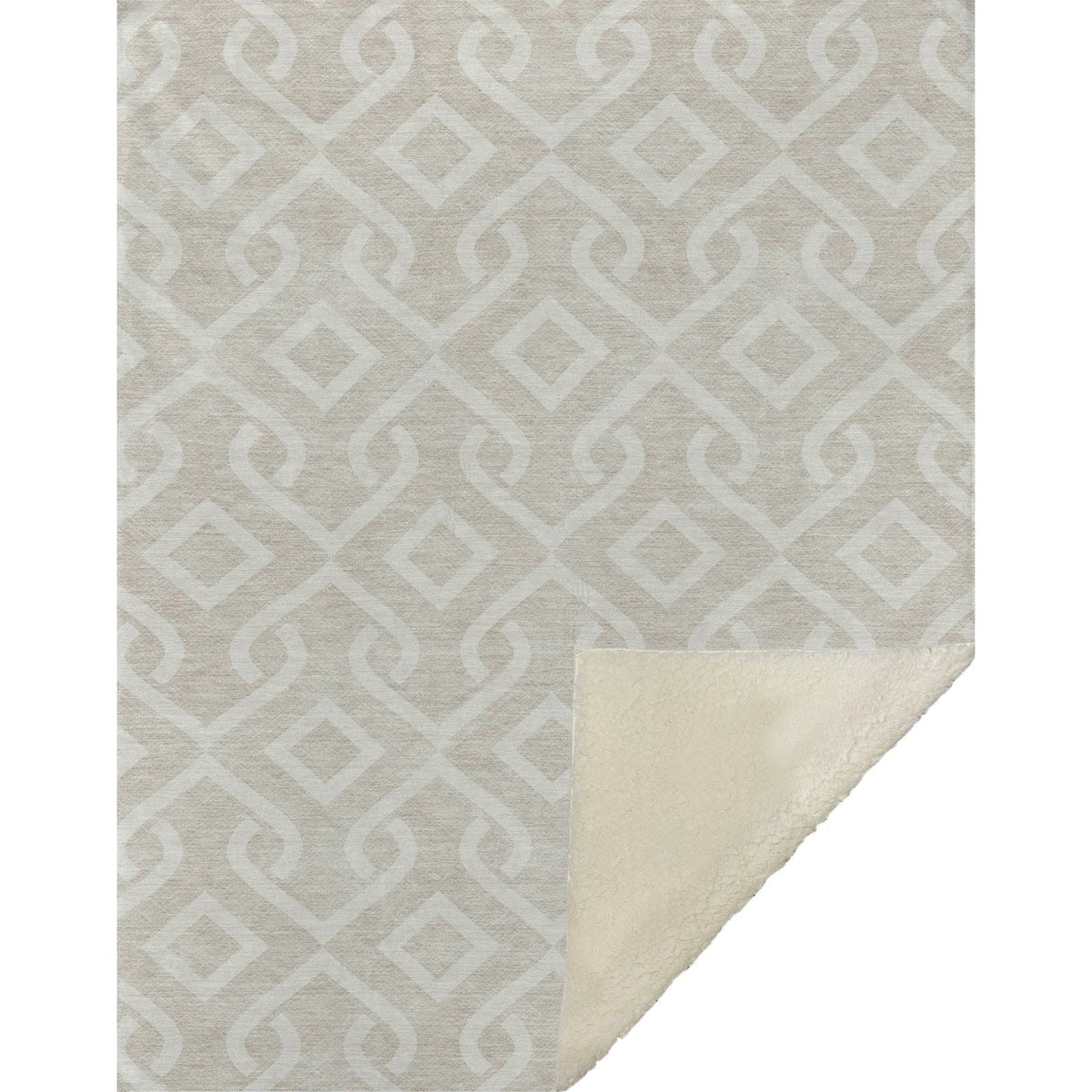 Offset Stripes Beige Washable Indoor-Outdoor Rug
