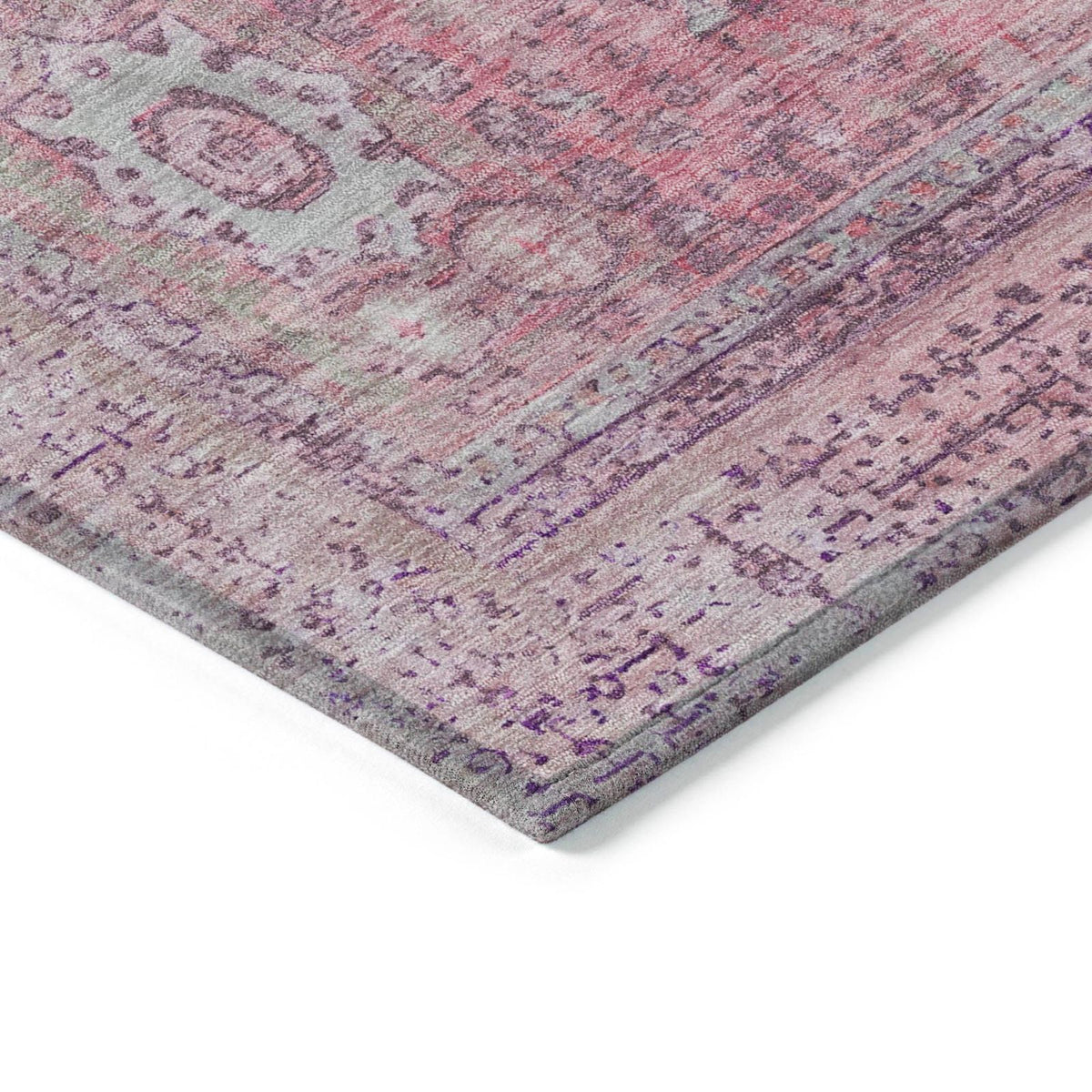 Irias Pink Washable Indoor-Outdoor Rug