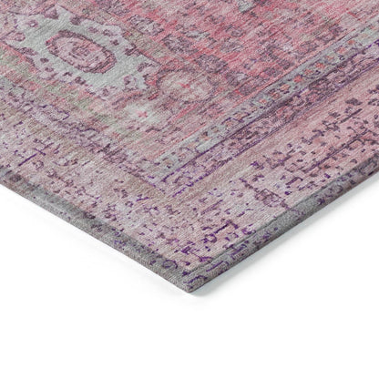 Irias Pink Washable Indoor-Outdoor Rug