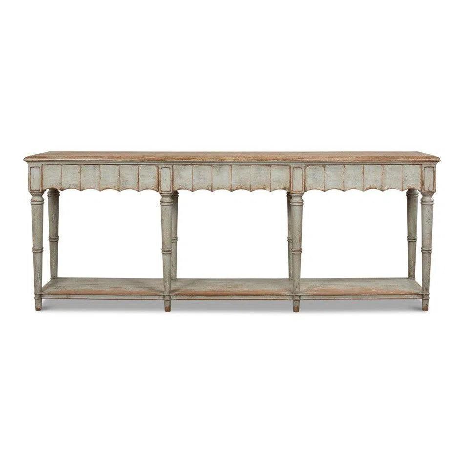 Sarreid Chantal Console Table Drawers &In Natural Rustic
