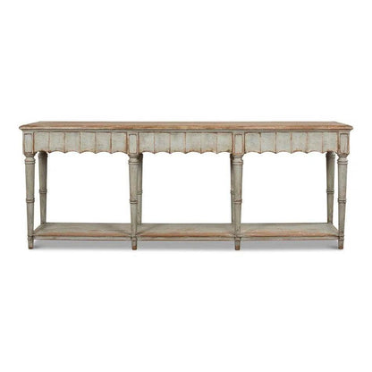 Sarreid Chantal Console Table Drawers &In Natural Rustic