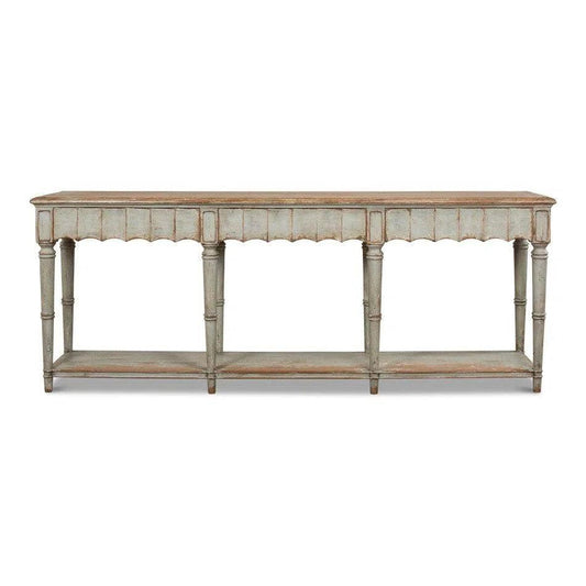 Sarreid Chantal Console Table Drawers &In Natural Rustic