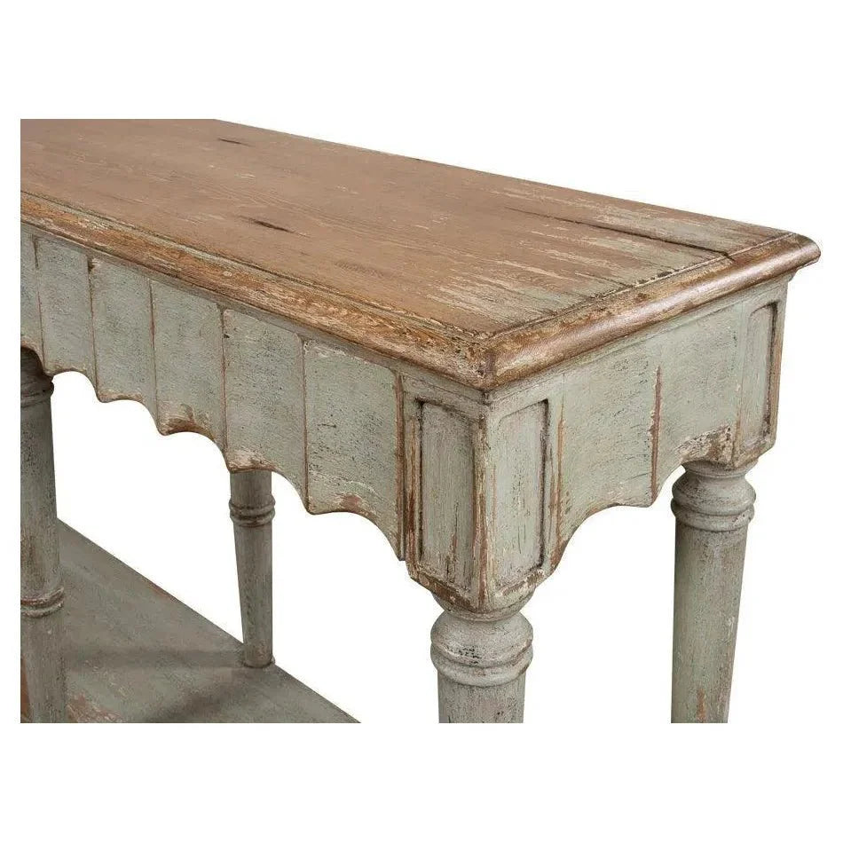 Sarreid Chantal Console Table Drawers &In Natural Rustic