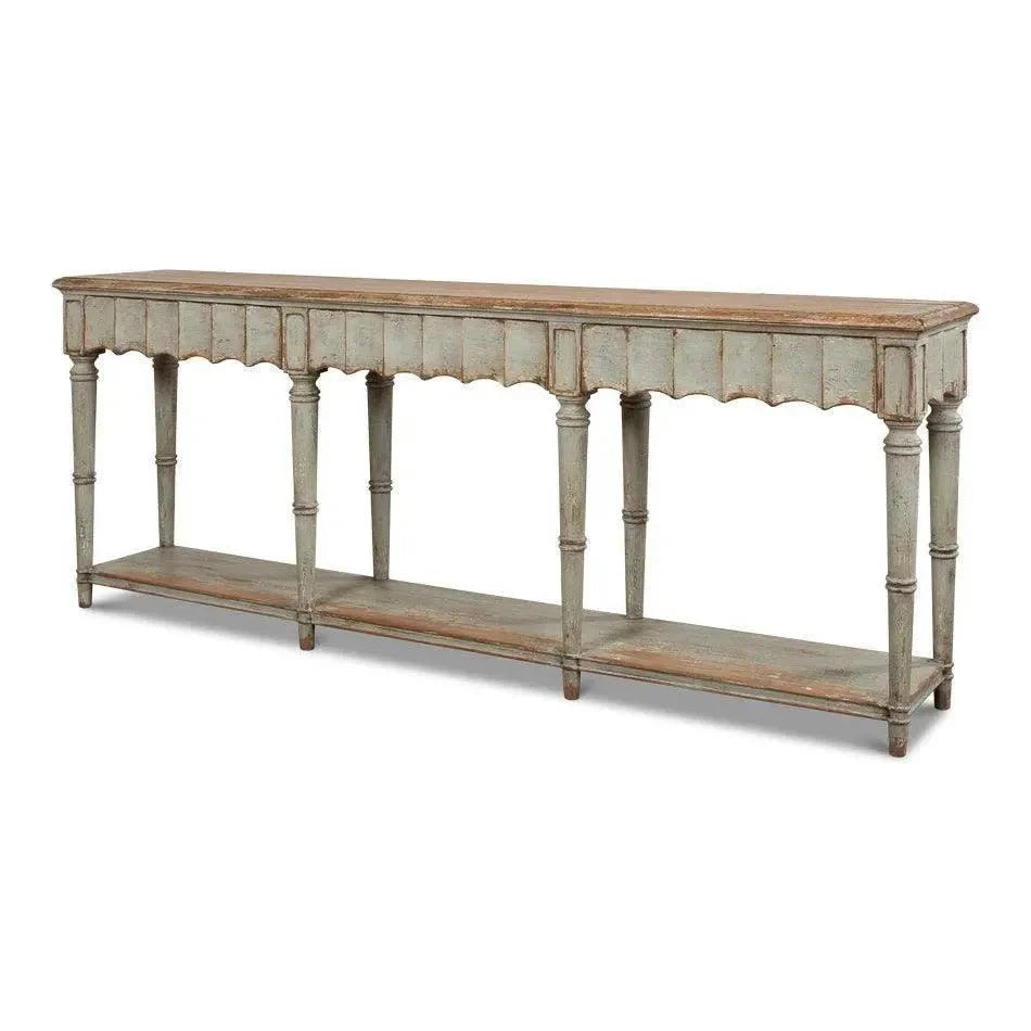 Sarreid Chantal Console Table Drawers &In Natural Rustic
