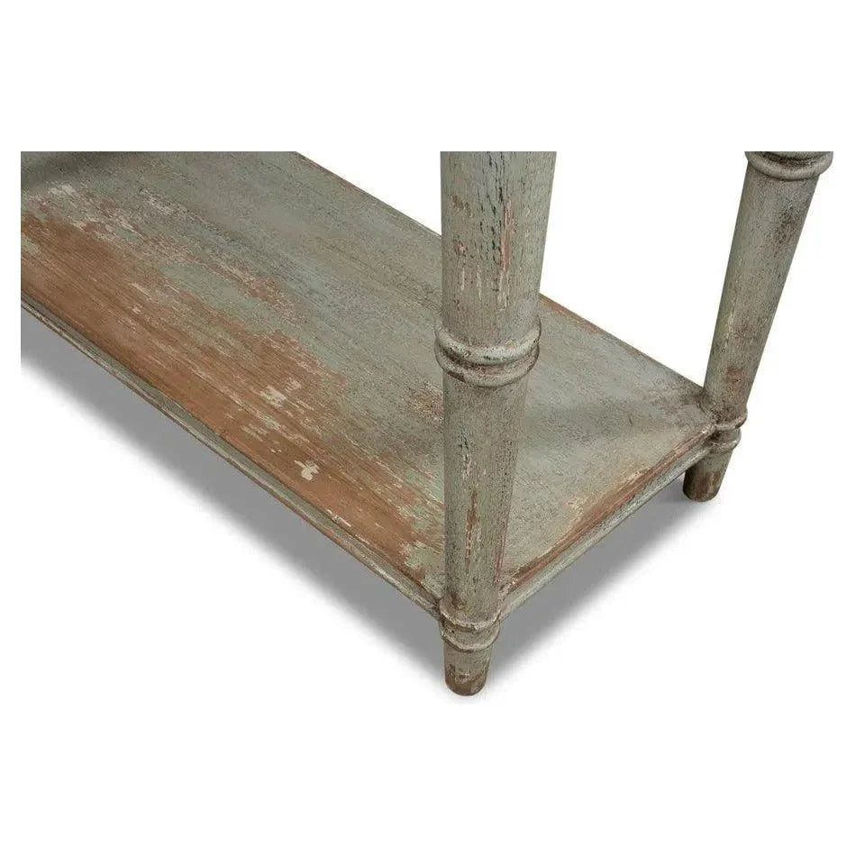 Sarreid Chantal Console Table Drawers &In Natural Rustic