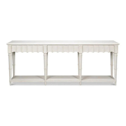Chantal Console Table Drawers & Storage Antique White - LOOMLAN - Sarreid - Console Tables