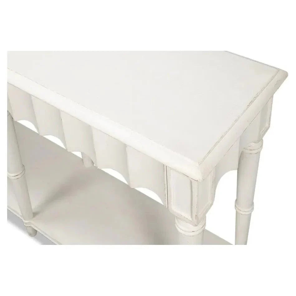 Chantal Console Table Drawers & Storage Antique White - LOOMLAN - Sarreid - Console Tables