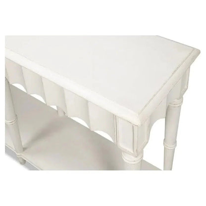 Chantal Console Table Drawers & Storage Antique White - LOOMLAN - Sarreid - Console Tables