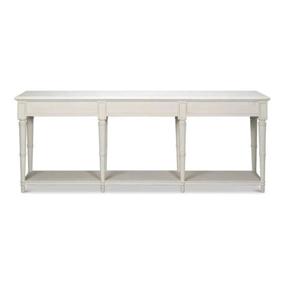 Chantal Console Table Drawers & Storage Antique White - LOOMLAN - Sarreid - Console Tables