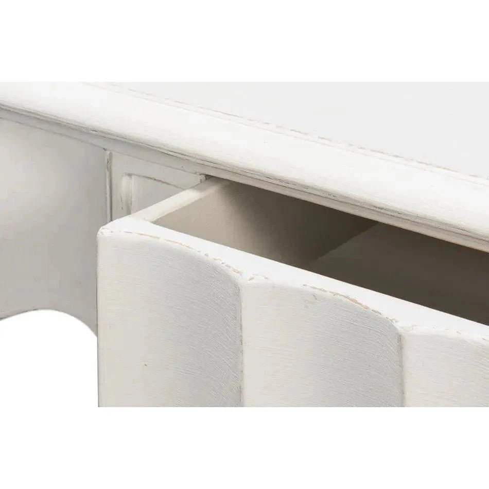 Chantal Console Table Drawers & Storage Antique White - LOOMLAN - Sarreid - Console Tables