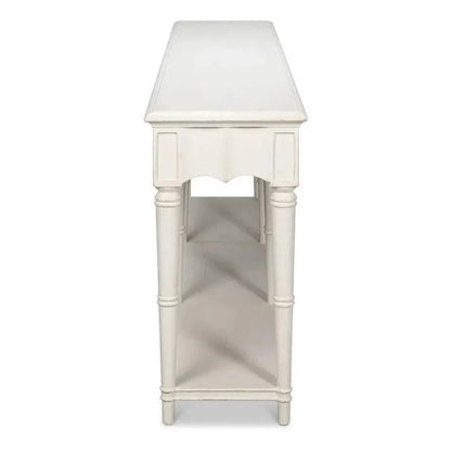 Chantal Console Table Drawers & Storage Antique White - LOOMLAN - Sarreid - Console Tables