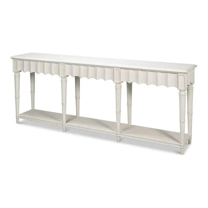 Chantal Console Table Drawers & Storage Antique White - LOOMLAN - Sarreid - Console Tables