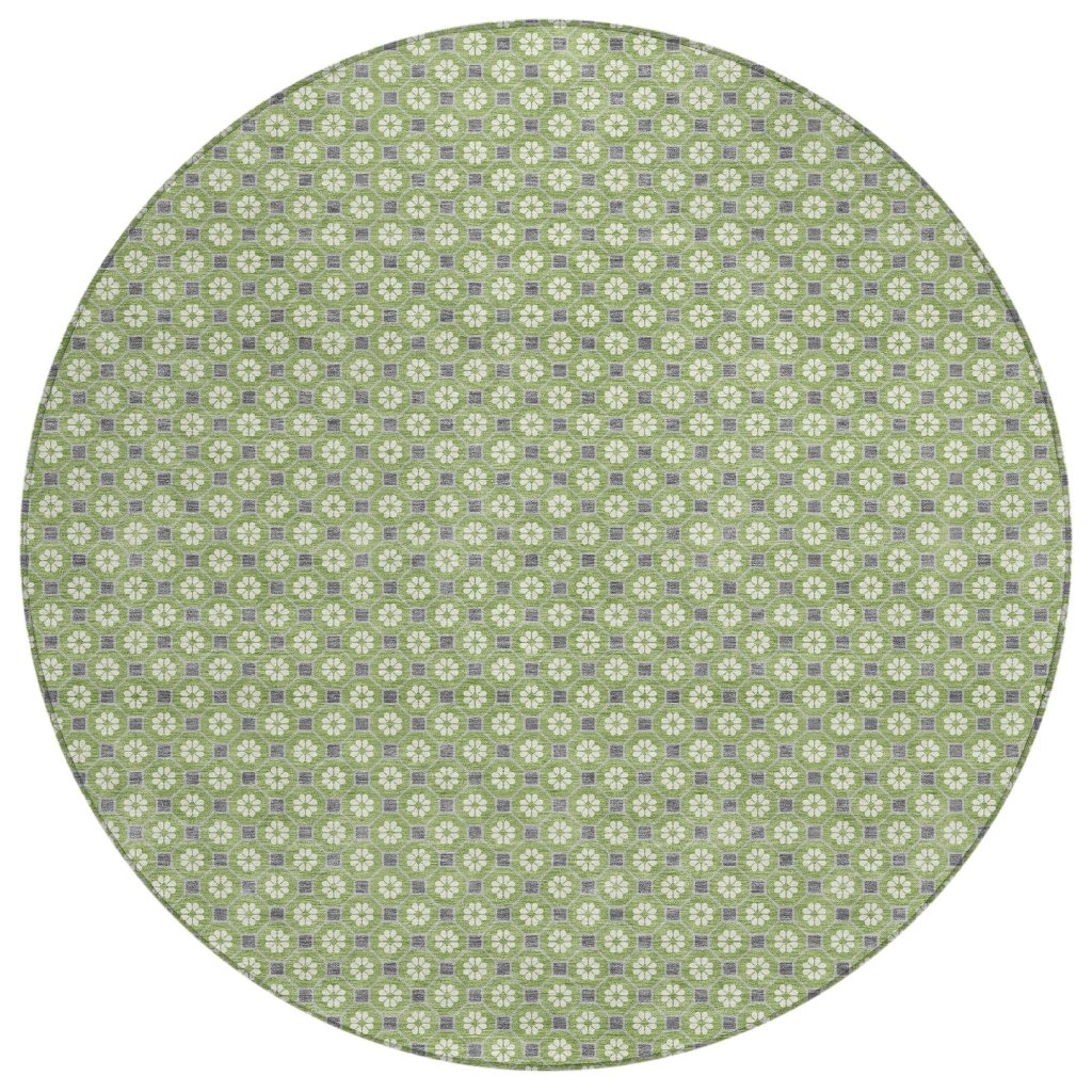 LOOMLAN Rugs Chantelle Green Washable Indoor-Outdoor Rug
