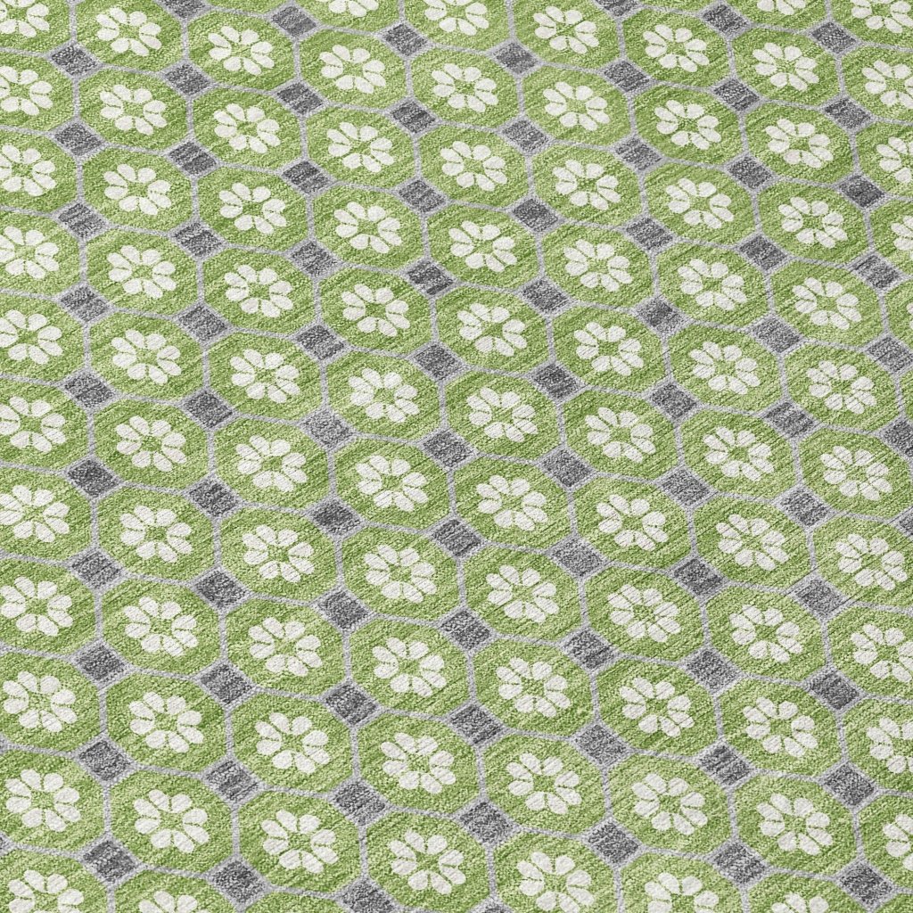 LOOMLAN Rugs Chantelle Green Washable Indoor-Outdoor Rug