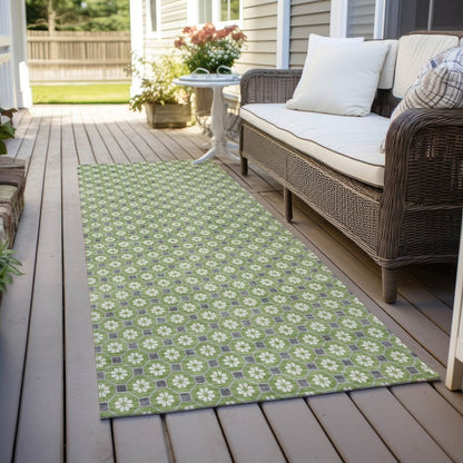 LOOMLAN Rugs Chantelle Green Washable Indoor-Outdoor Rug