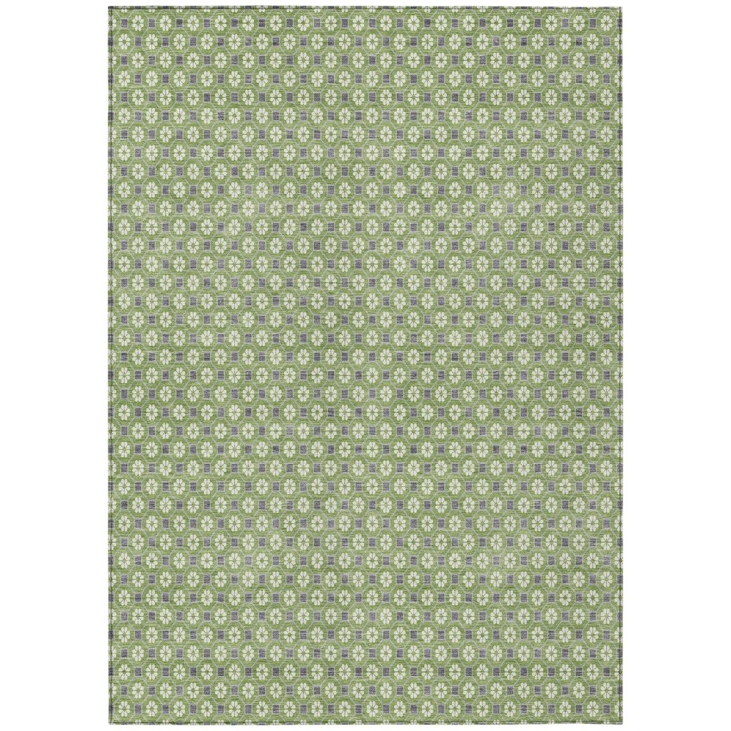 LOOMLAN Rugs Chantelle Green Washable Indoor-Outdoor Rug