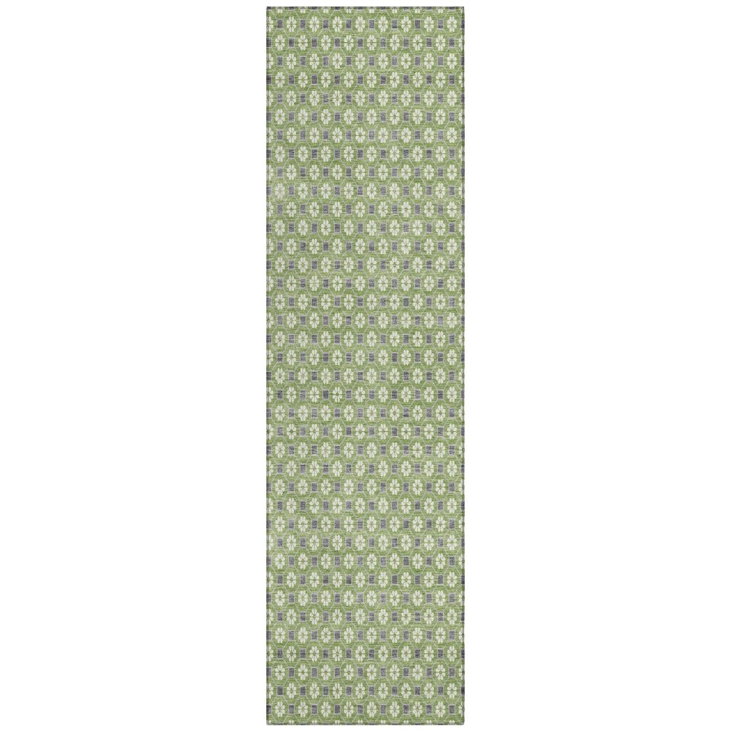 LOOMLAN Rugs Chantelle Green Washable Indoor-Outdoor Rug