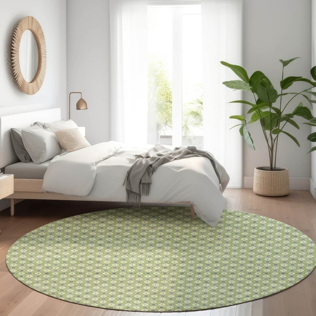 LOOMLAN Rugs Chantelle Green Washable Indoor-Outdoor Rug