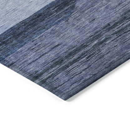 LOOMLAN Rugs Chantissa Blue Washable Indoor-Outdoor Rug