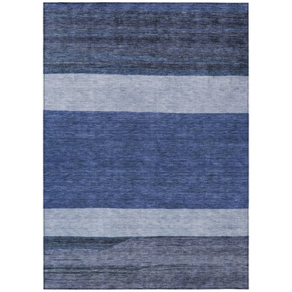 LOOMLAN Rugs Chantissa Blue Washable Indoor-Outdoor Rug