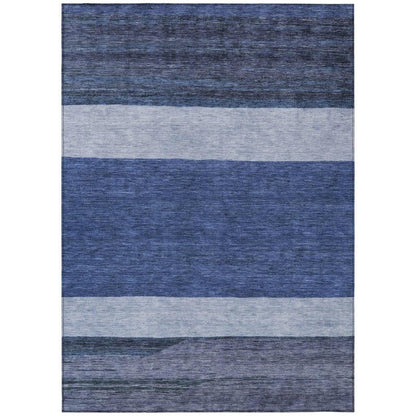 LOOMLAN Rugs Chantissa Blue Washable Indoor-Outdoor Rug
