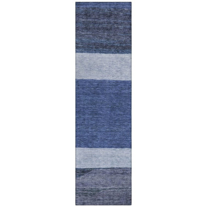 LOOMLAN Rugs Chantissa Blue Washable Indoor-Outdoor Rug