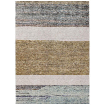 LOOMLAN Rugs Chantissa Brown Washable Indoor-Outdoor Rug
