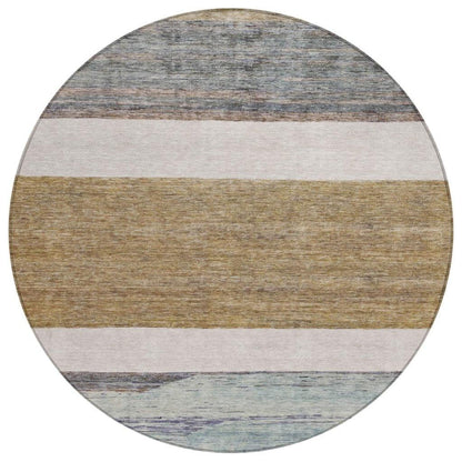 LOOMLAN Rugs Chantissa Brown Washable Indoor-Outdoor Rug