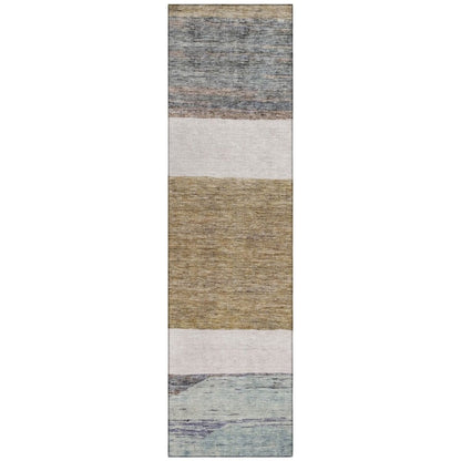 LOOMLAN Rugs Chantissa Brown Washable Indoor-Outdoor Rug