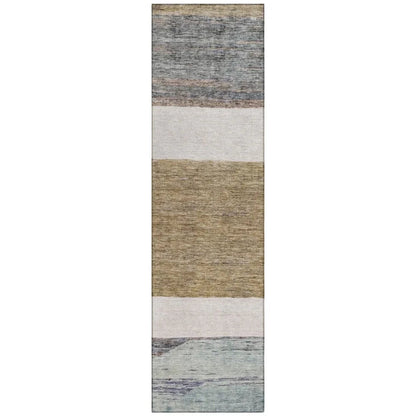 LOOMLAN Rugs Chantissa Brown Washable Indoor-Outdoor Rug