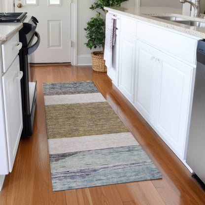 LOOMLAN Rugs Chantissa Brown Washable Indoor-Outdoor Rug