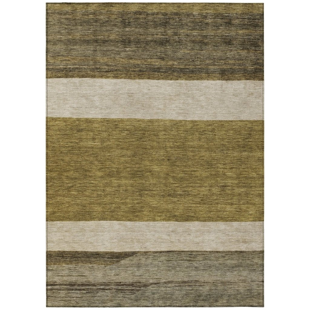 LOOMLAN Rugs Chantissa Coffee Washable Indoor-Outdoor Rug