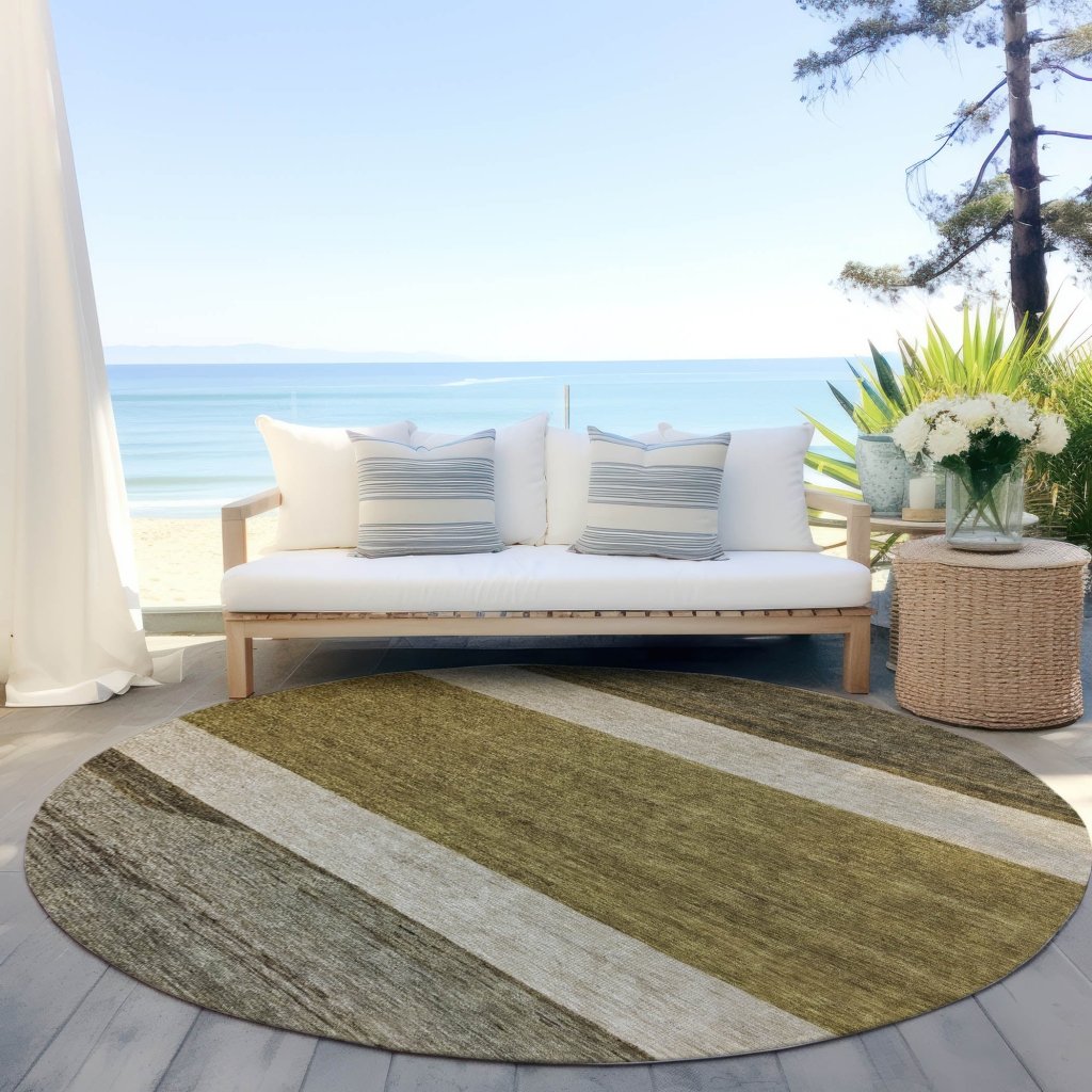 LOOMLAN Rugs Chantissa Coffee Washable Indoor-Outdoor Rug