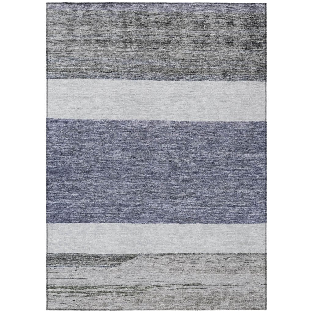 LOOMLAN Rugs Chantissa Denim Washable Indoor-Outdoor Rug