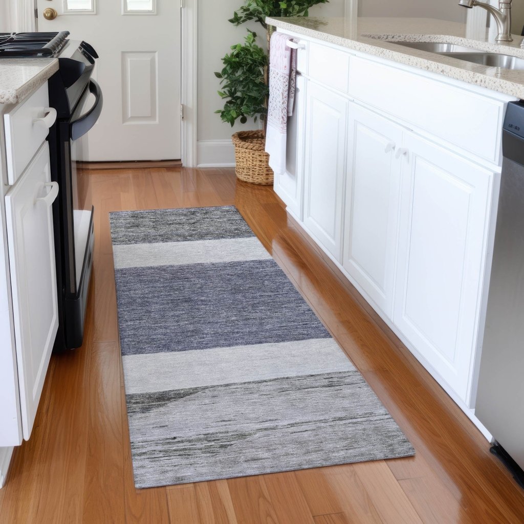 LOOMLAN Rugs Chantissa Denim Washable Indoor-Outdoor Rug