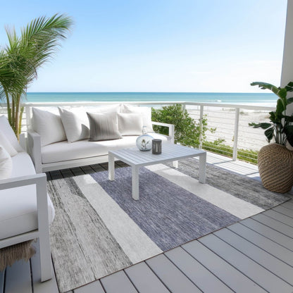 LOOMLAN Rugs Chantissa Denim Washable Indoor-Outdoor Rug