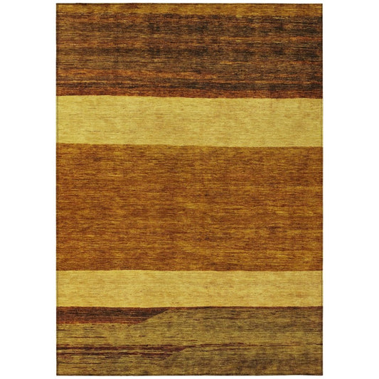 LOOMLAN Rugs Chantissa Orange Washable Indoor-Outdoor Rug