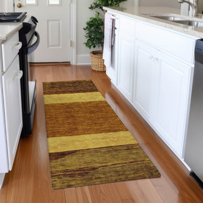LOOMLAN Rugs Chantissa Orange Washable Indoor-Outdoor Rug