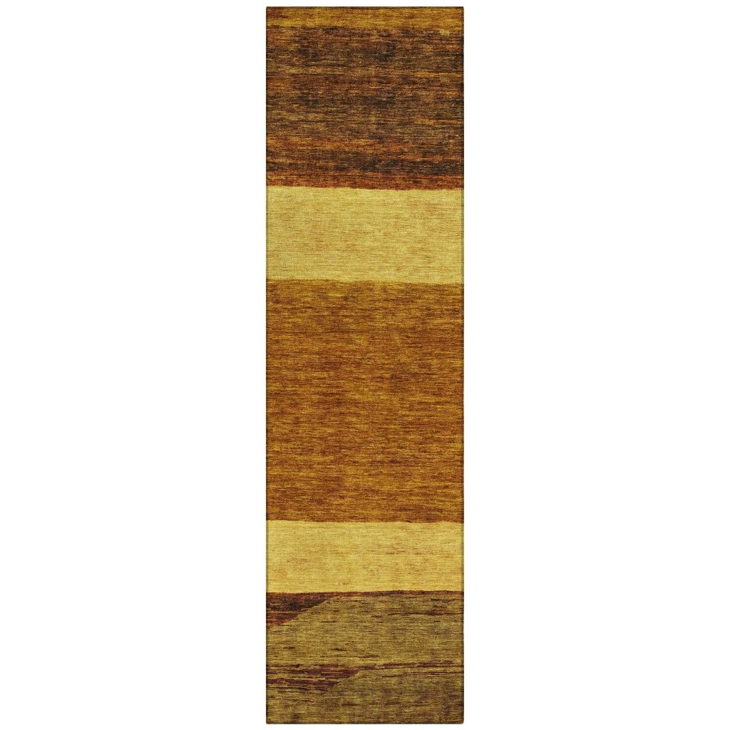 LOOMLAN Rugs Chantissa Orange Washable Indoor-Outdoor Rug