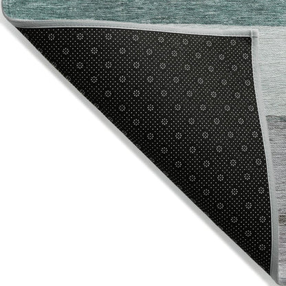 LOOMLAN Rugs Chantissa Teal Washable Indoor-Outdoor Rug