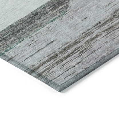 LOOMLAN Rugs Chantissa Teal Washable Indoor-Outdoor Rug
