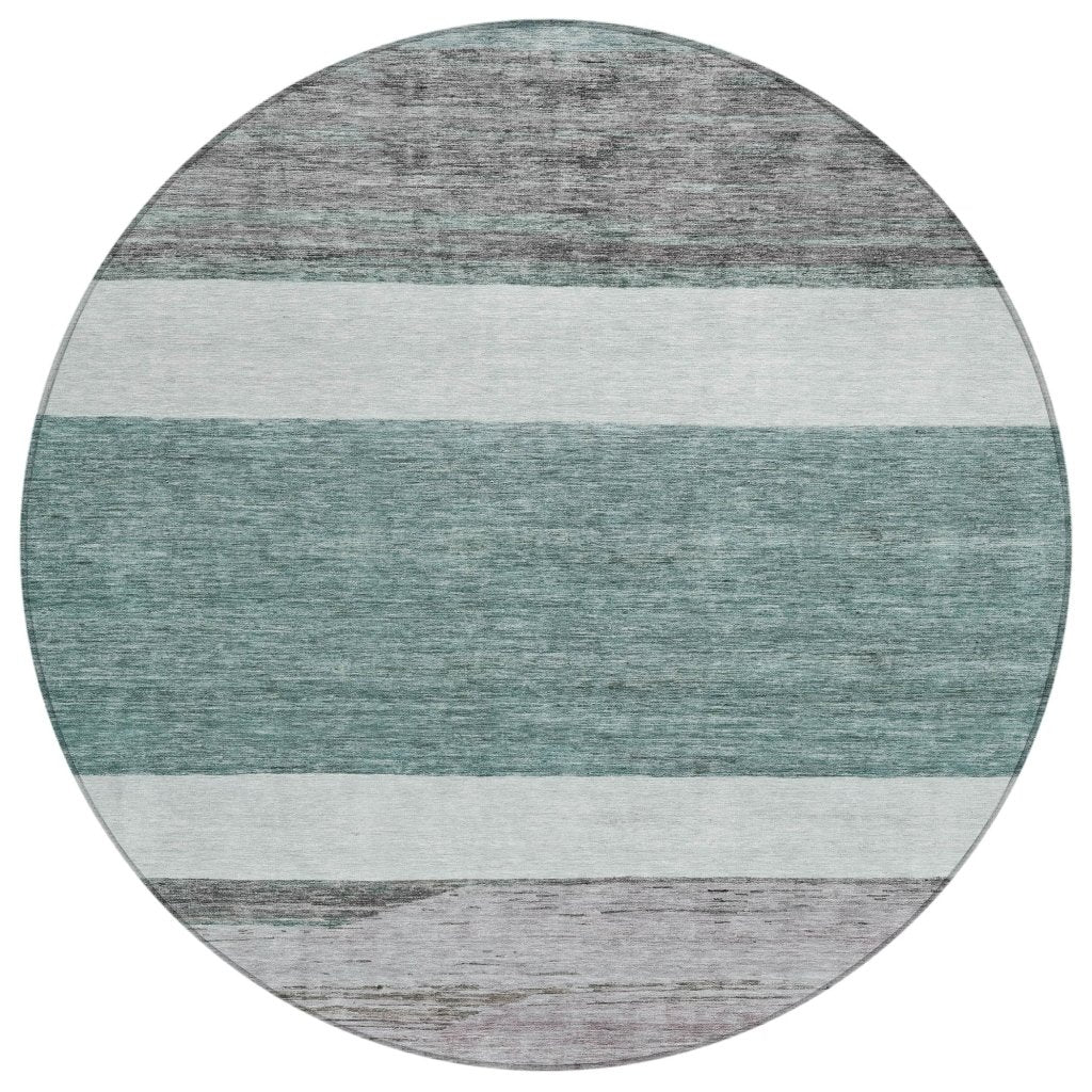 LOOMLAN Rugs Chantissa Teal Washable Indoor-Outdoor Rug