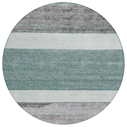 LOOMLAN Rugs Chantissa Teal Washable Indoor-Outdoor Rug