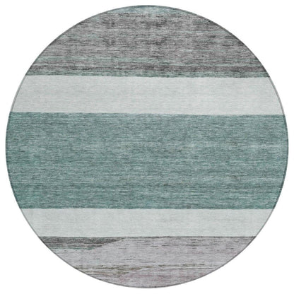 LOOMLAN Rugs Chantissa Teal Washable Indoor-Outdoor Rug