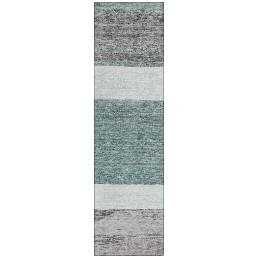 LOOMLAN Rugs Chantissa Teal Washable Indoor-Outdoor Rug