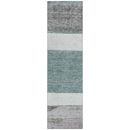 LOOMLAN Rugs Chantissa Teal Washable Indoor-Outdoor Rug