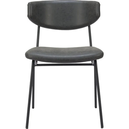 Charon Dining Chair (Set of 2) Vintage Black - LOOMLAN - Zuo Modern - Dining Chairs