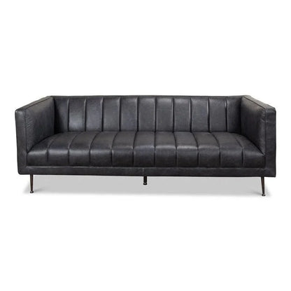 Chesterfield Lexington Sofa Nottinghill Grey Leather - LOOMLAN - Sarreid - Sofas & Loveseats